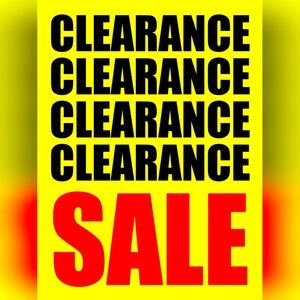CLEARANCE SALE! LET'S MAKE A DEAL! SEND AN OFFER!!